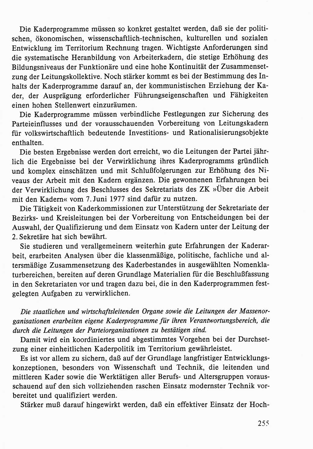 Dokumente der Sozialistischen Einheitspartei Deutschlands (SED) [Deutsche Demokratische Republik (DDR)] 1986-1987, Seite 255 (Dok. SED DDR 1986-1987, S. 255)