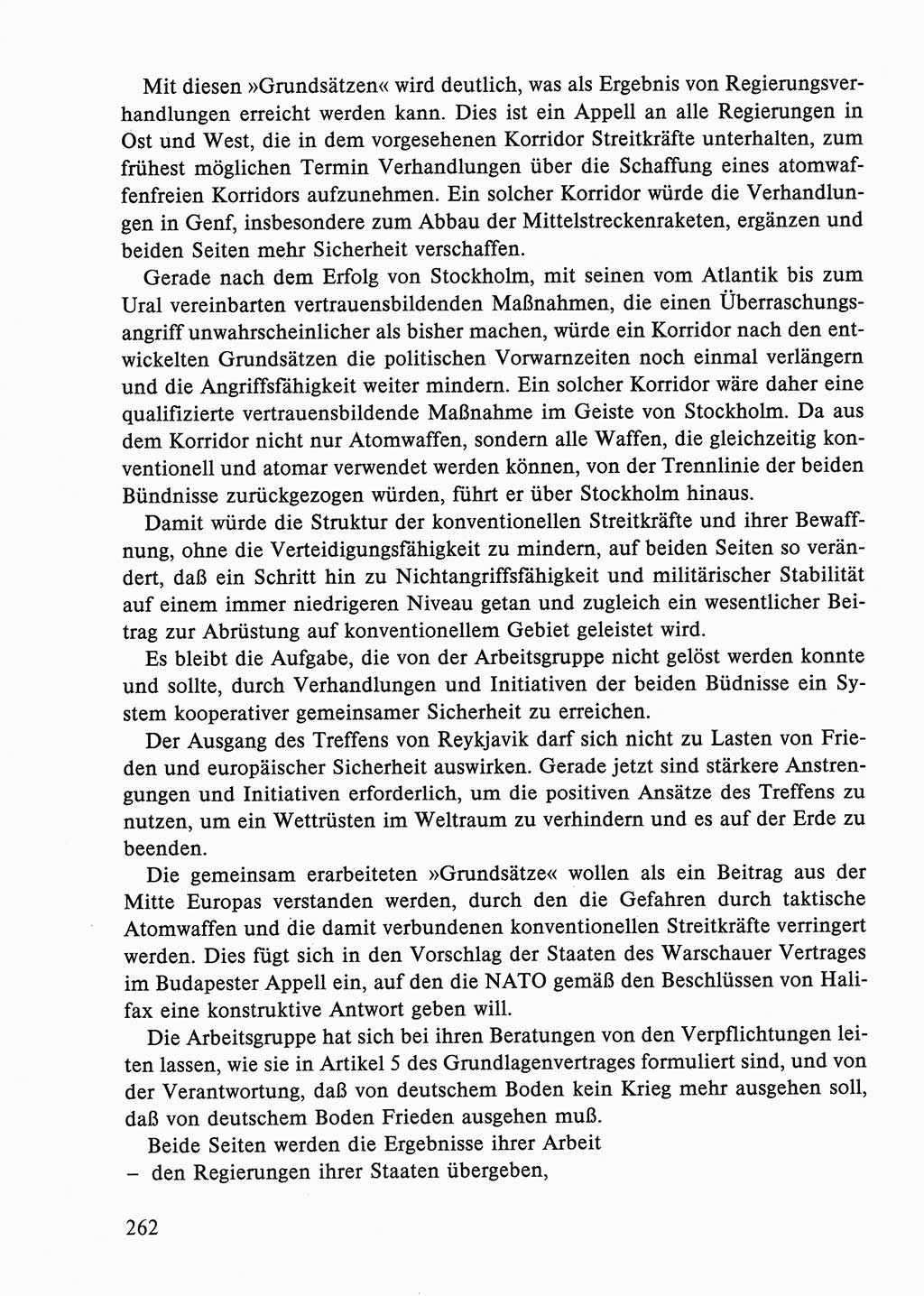 Dokumente der Sozialistischen Einheitspartei Deutschlands (SED) [Deutsche Demokratische Republik (DDR)] 1986-1987, Seite 262 (Dok. SED DDR 1986-1987, S. 262)