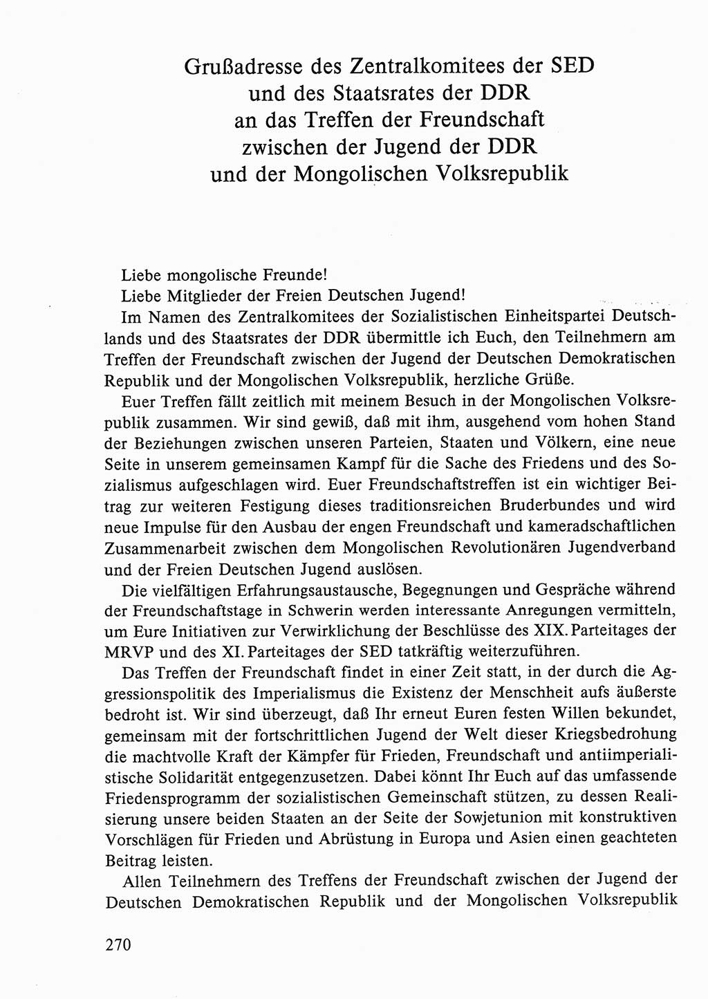 Dokumente der Sozialistischen Einheitspartei Deutschlands (SED) [Deutsche Demokratische Republik (DDR)] 1986-1987, Seite 270 (Dok. SED DDR 1986-1987, S. 270)