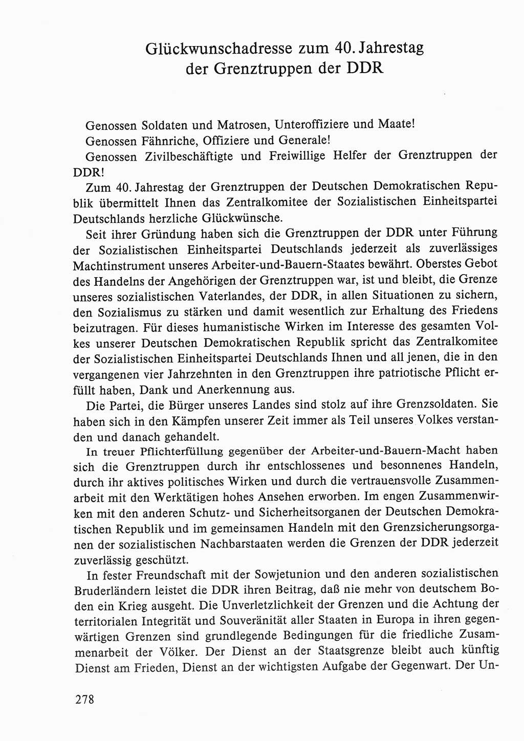 Dokumente der Sozialistischen Einheitspartei Deutschlands (SED) [Deutsche Demokratische Republik (DDR)] 1986-1987, Seite 278 (Dok. SED DDR 1986-1987, S. 278)
