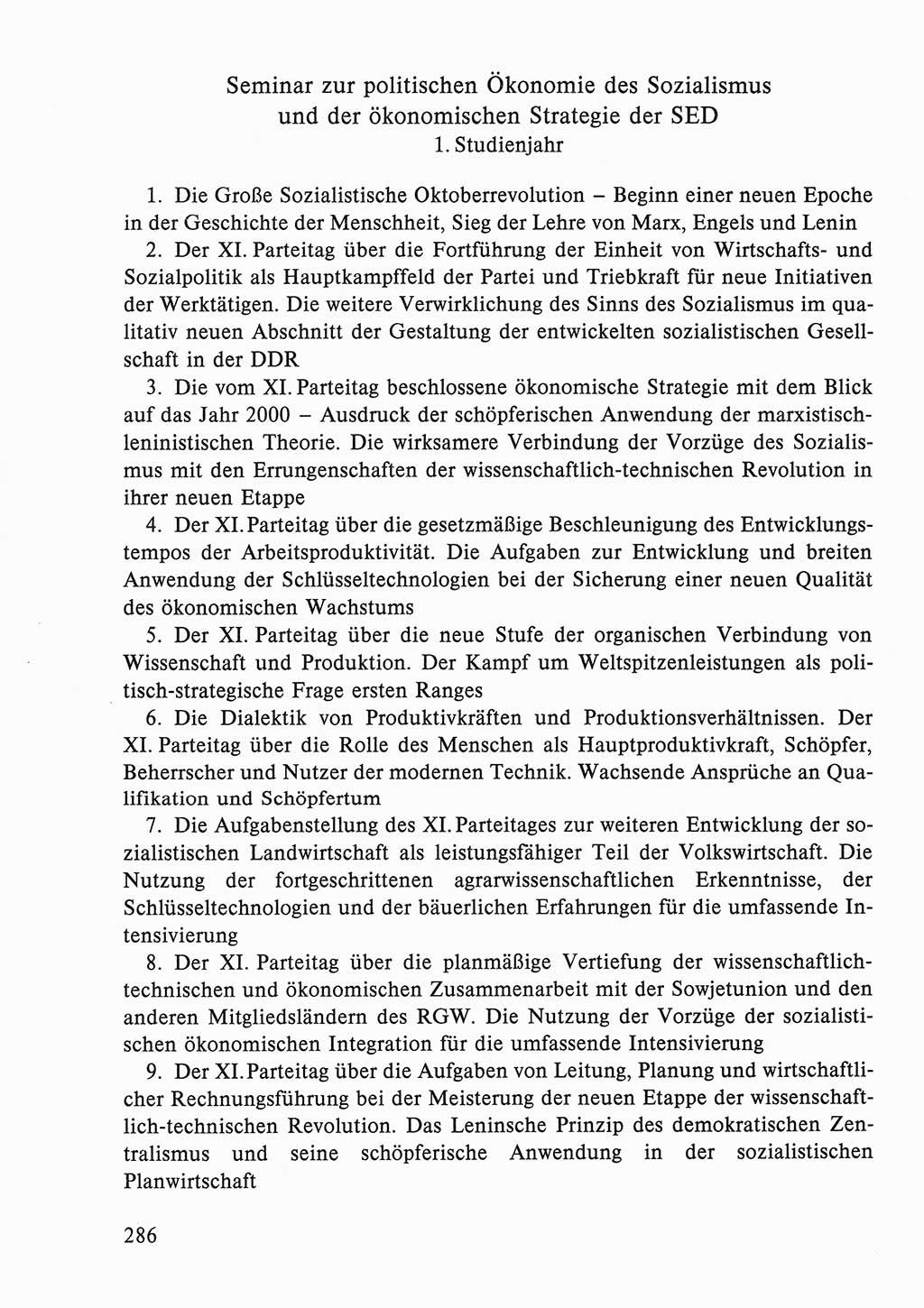 Dokumente der Sozialistischen Einheitspartei Deutschlands (SED) [Deutsche Demokratische Republik (DDR)] 1986-1987, Seite 286 (Dok. SED DDR 1986-1987, S. 286)