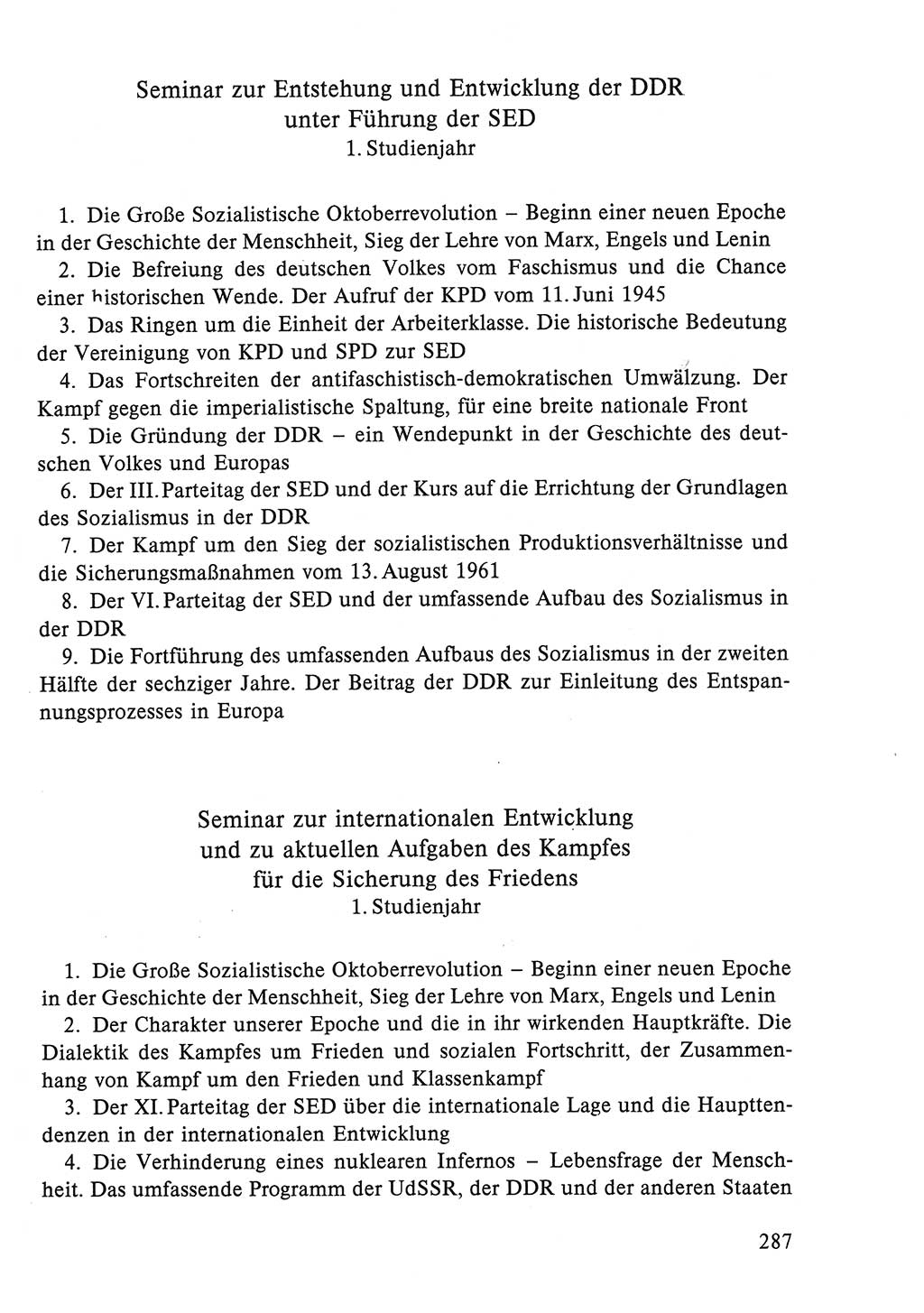 Dokumente der Sozialistischen Einheitspartei Deutschlands (SED) [Deutsche Demokratische Republik (DDR)] 1986-1987, Seite 287 (Dok. SED DDR 1986-1987, S. 287)