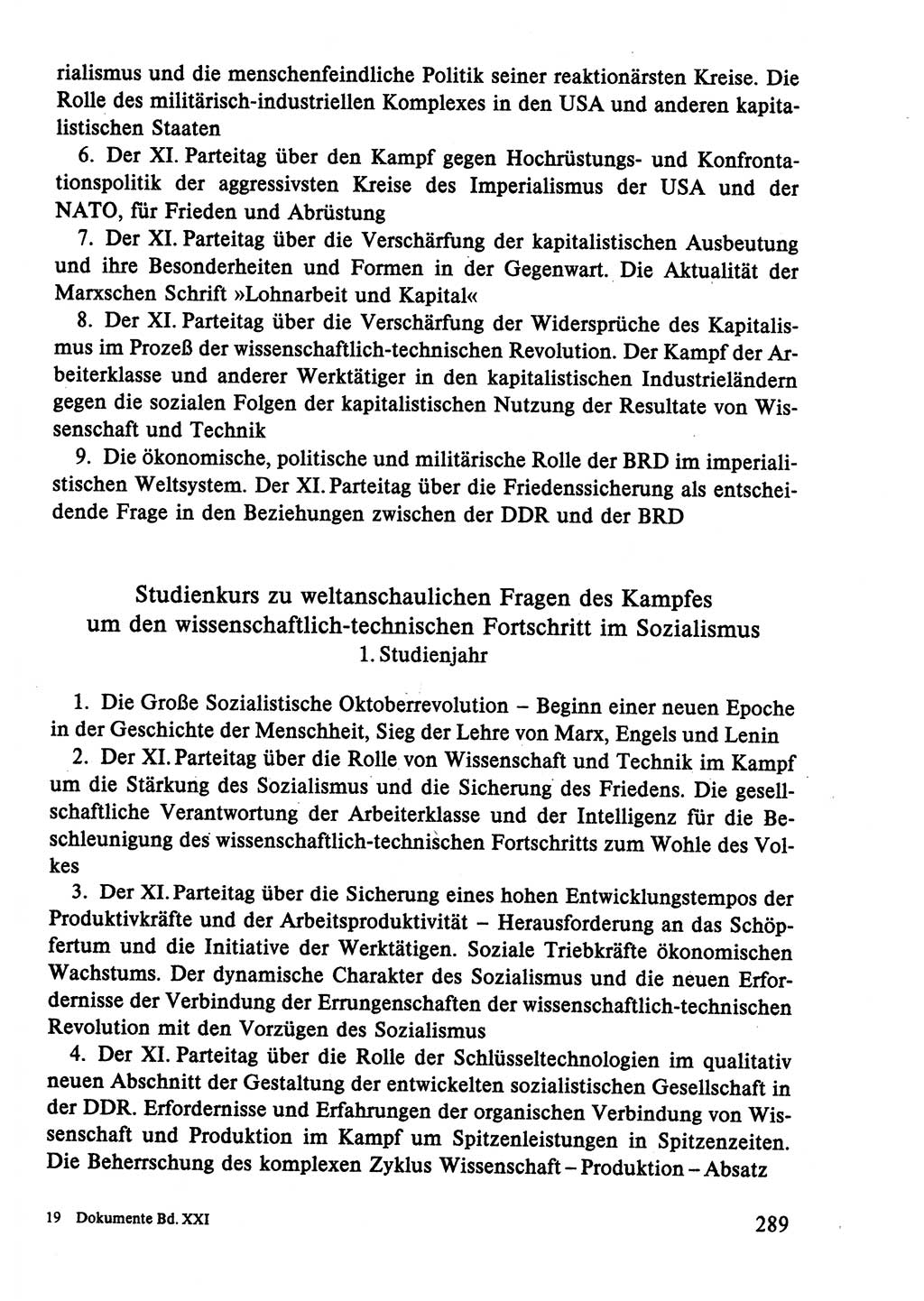 Dokumente der Sozialistischen Einheitspartei Deutschlands (SED) [Deutsche Demokratische Republik (DDR)] 1986-1987, Seite 289 (Dok. SED DDR 1986-1987, S. 289)