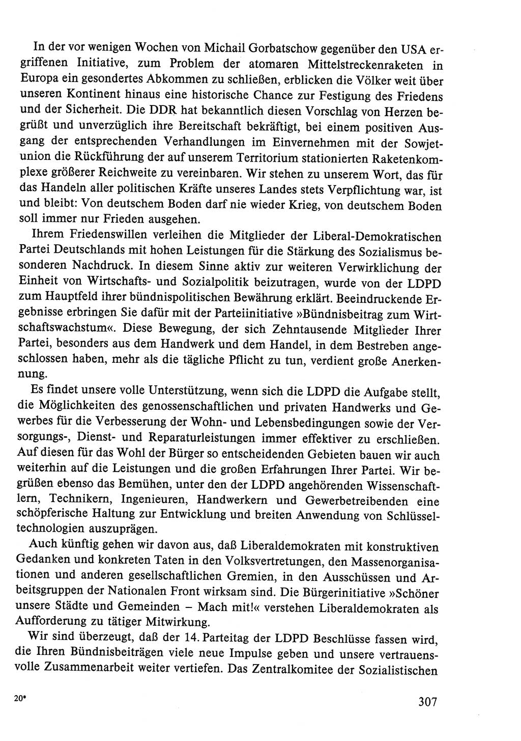 Dokumente der Sozialistischen Einheitspartei Deutschlands (SED) [Deutsche Demokratische Republik (DDR)] 1986-1987, Seite 307 (Dok. SED DDR 1986-1987, S. 307)