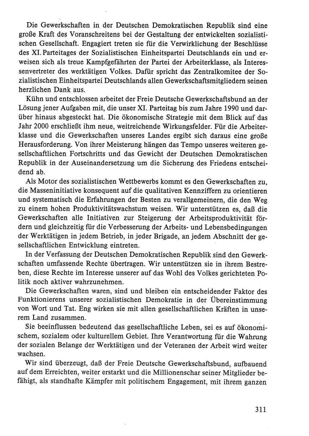 Dokumente der Sozialistischen Einheitspartei Deutschlands (SED) [Deutsche Demokratische Republik (DDR)] 1986-1987, Seite 311 (Dok. SED DDR 1986-1987, S. 311)