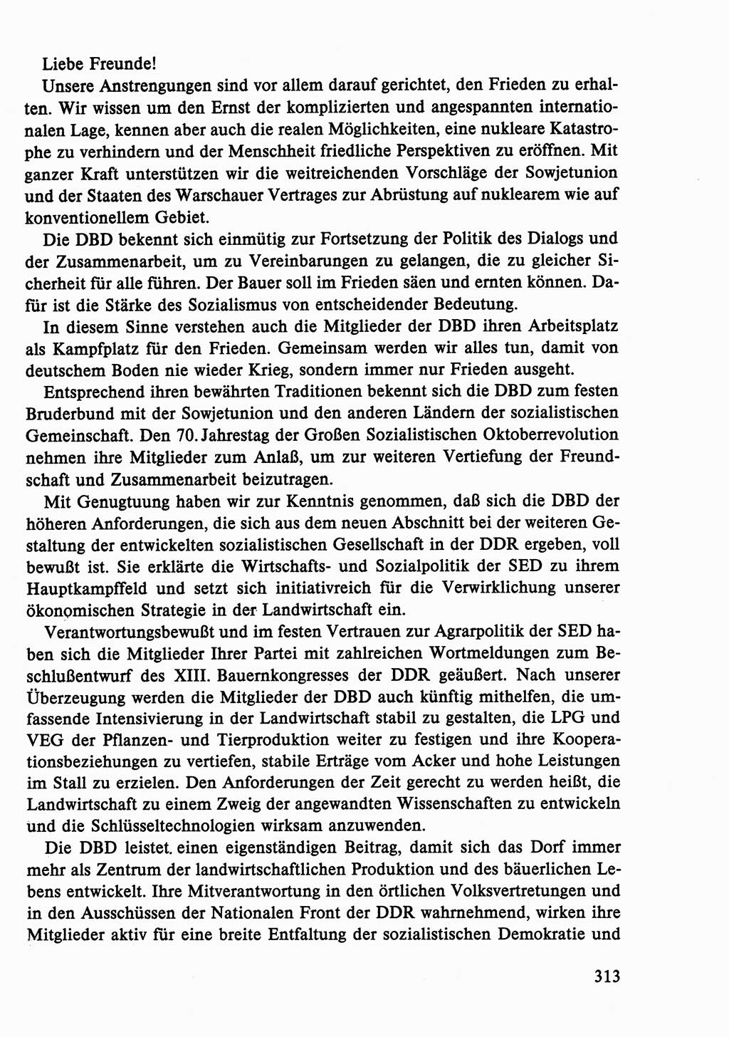 Dokumente der Sozialistischen Einheitspartei Deutschlands (SED) [Deutsche Demokratische Republik (DDR)] 1986-1987, Seite 313 (Dok. SED DDR 1986-1987, S. 313)