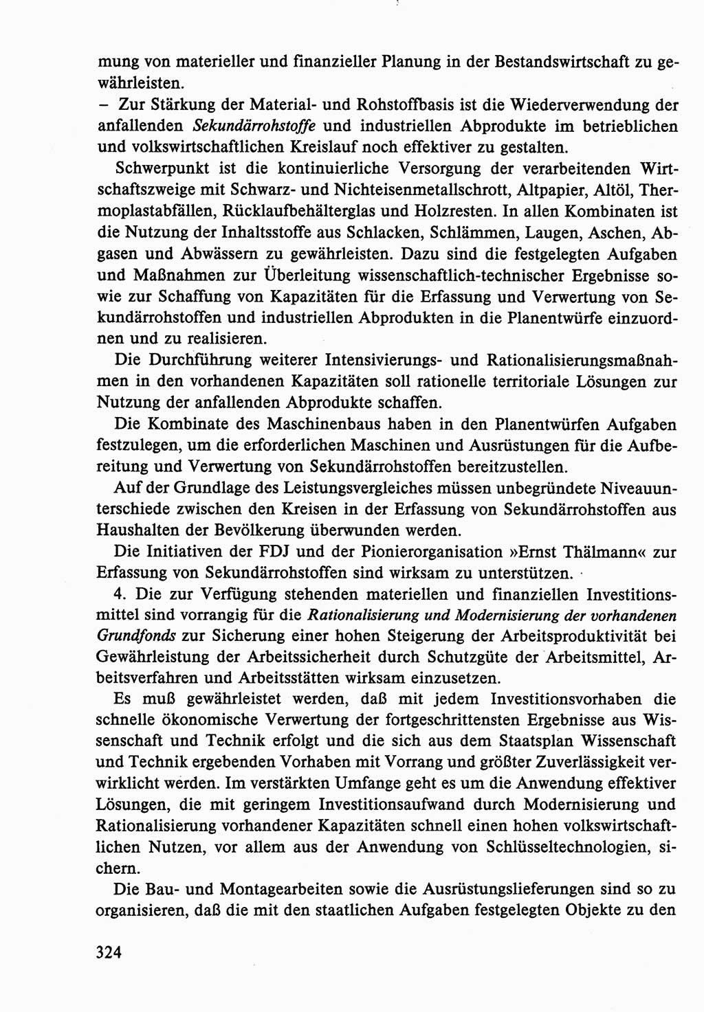 Dokumente der Sozialistischen Einheitspartei Deutschlands (SED) [Deutsche Demokratische Republik (DDR)] 1986-1987, Seite 324 (Dok. SED DDR 1986-1987, S. 324)