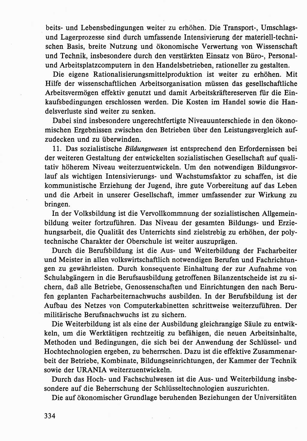 Dokumente der Sozialistischen Einheitspartei Deutschlands (SED) [Deutsche Demokratische Republik (DDR)] 1986-1987, Seite 334 (Dok. SED DDR 1986-1987, S. 334)