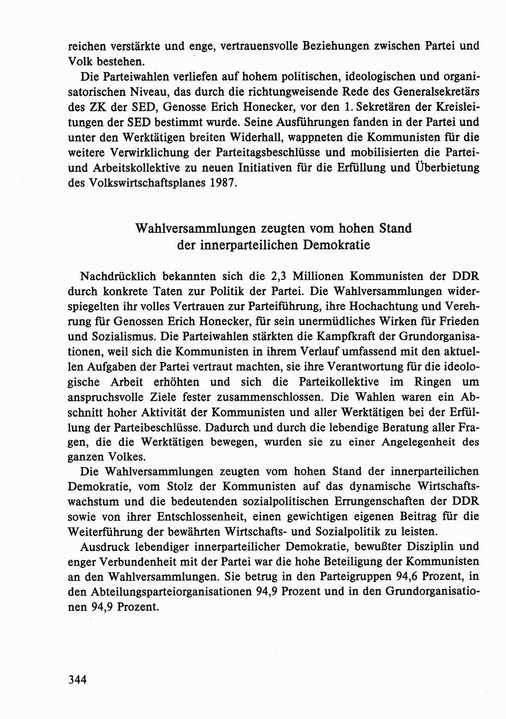 Dokumente der Sozialistischen Einheitspartei Deutschlands (SED) [Deutsche Demokratische Republik (DDR)] 1986-1987, Seite 344 (Dok. SED DDR 1986-1987, S. 344)