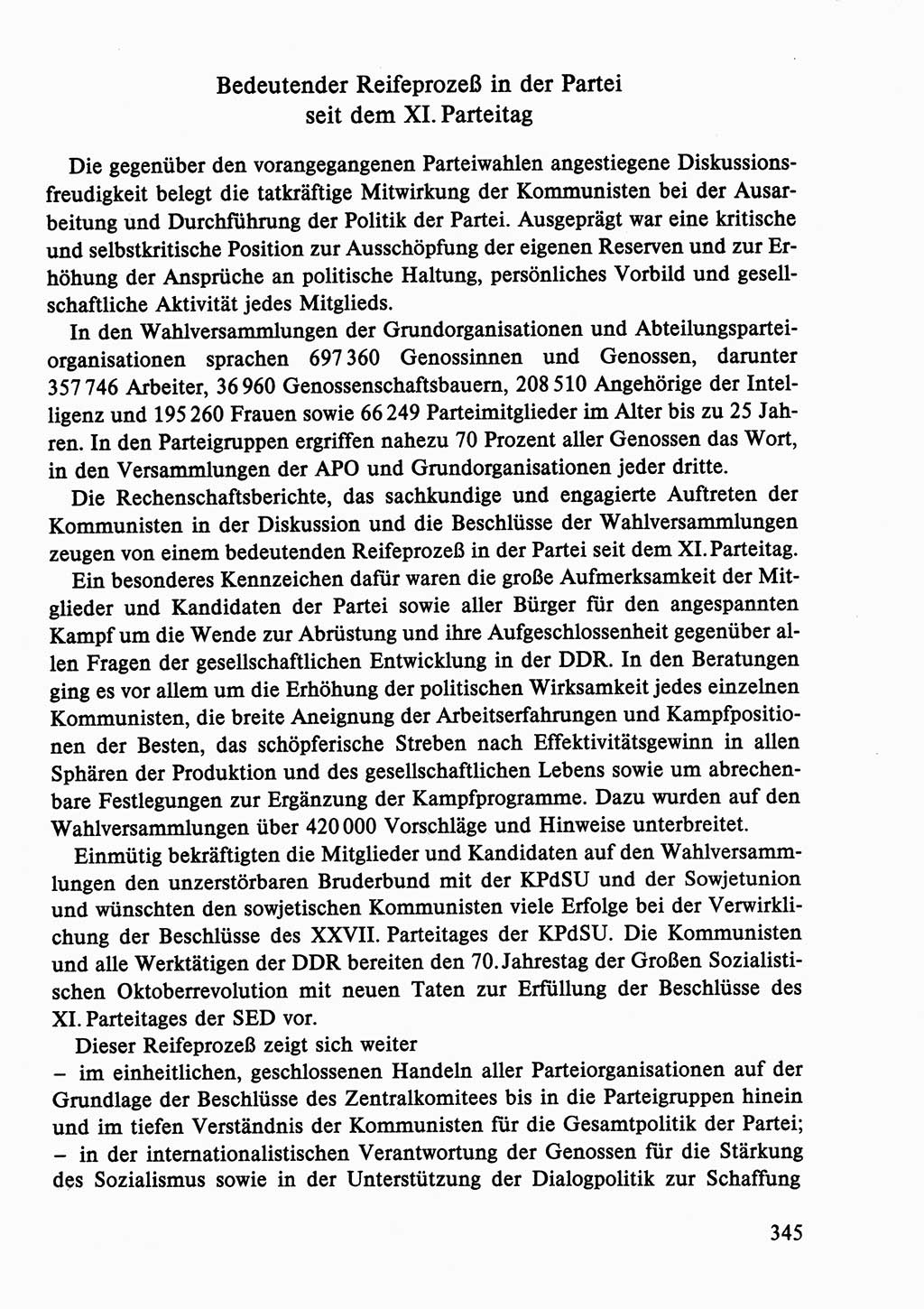 Dokumente der Sozialistischen Einheitspartei Deutschlands (SED) [Deutsche Demokratische Republik (DDR)] 1986-1987, Seite 345 (Dok. SED DDR 1986-1987, S. 345)