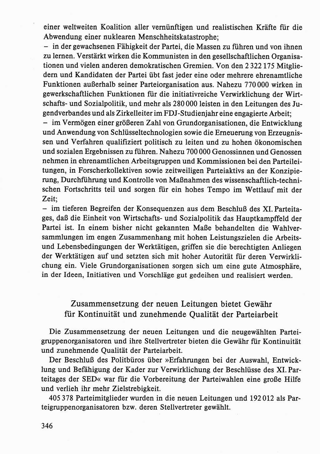 Dokumente der Sozialistischen Einheitspartei Deutschlands (SED) [Deutsche Demokratische Republik (DDR)] 1986-1987, Seite 346 (Dok. SED DDR 1986-1987, S. 346)