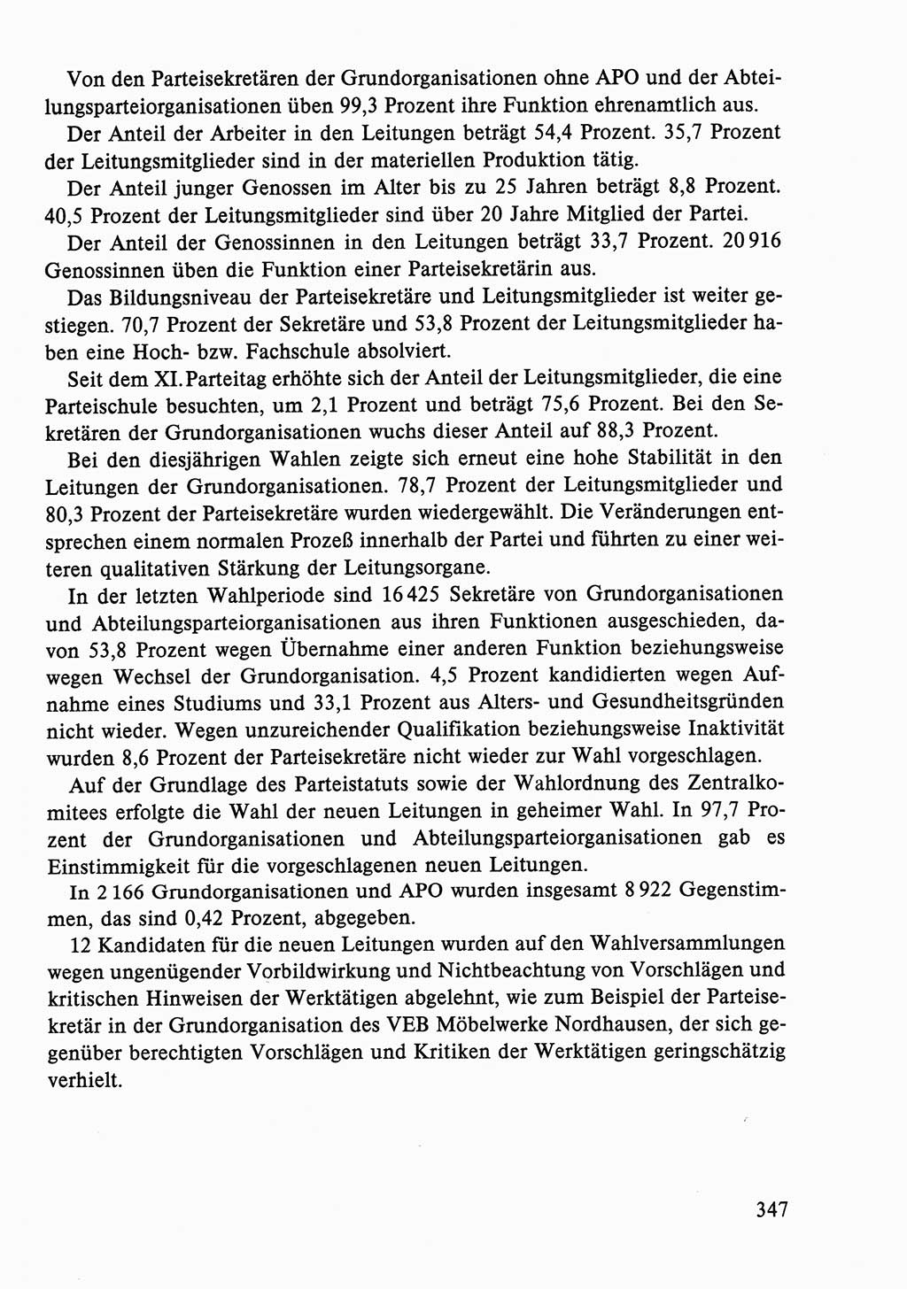Dokumente der Sozialistischen Einheitspartei Deutschlands (SED) [Deutsche Demokratische Republik (DDR)] 1986-1987, Seite 347 (Dok. SED DDR 1986-1987, S. 347)