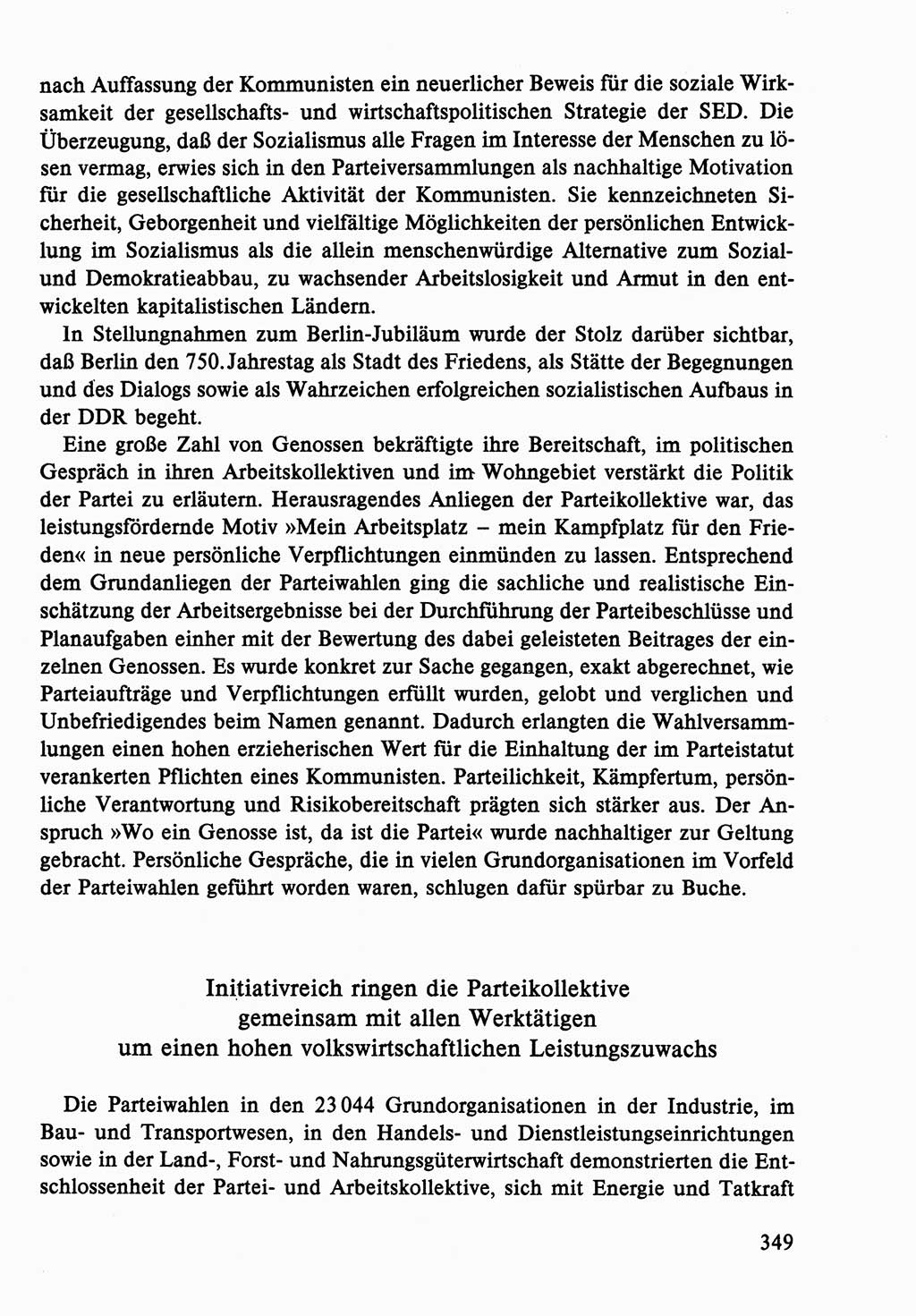 Dokumente der Sozialistischen Einheitspartei Deutschlands (SED) [Deutsche Demokratische Republik (DDR)] 1986-1987, Seite 349 (Dok. SED DDR 1986-1987, S. 349)