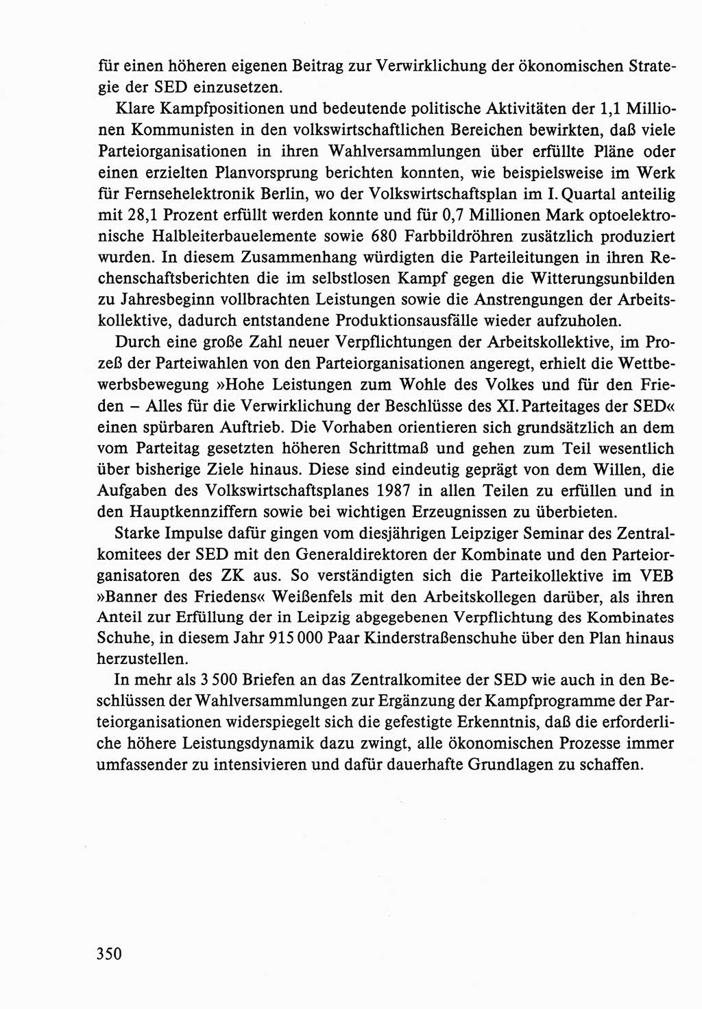 Dokumente der Sozialistischen Einheitspartei Deutschlands (SED) [Deutsche Demokratische Republik (DDR)] 1986-1987, Seite 350 (Dok. SED DDR 1986-1987, S. 350)