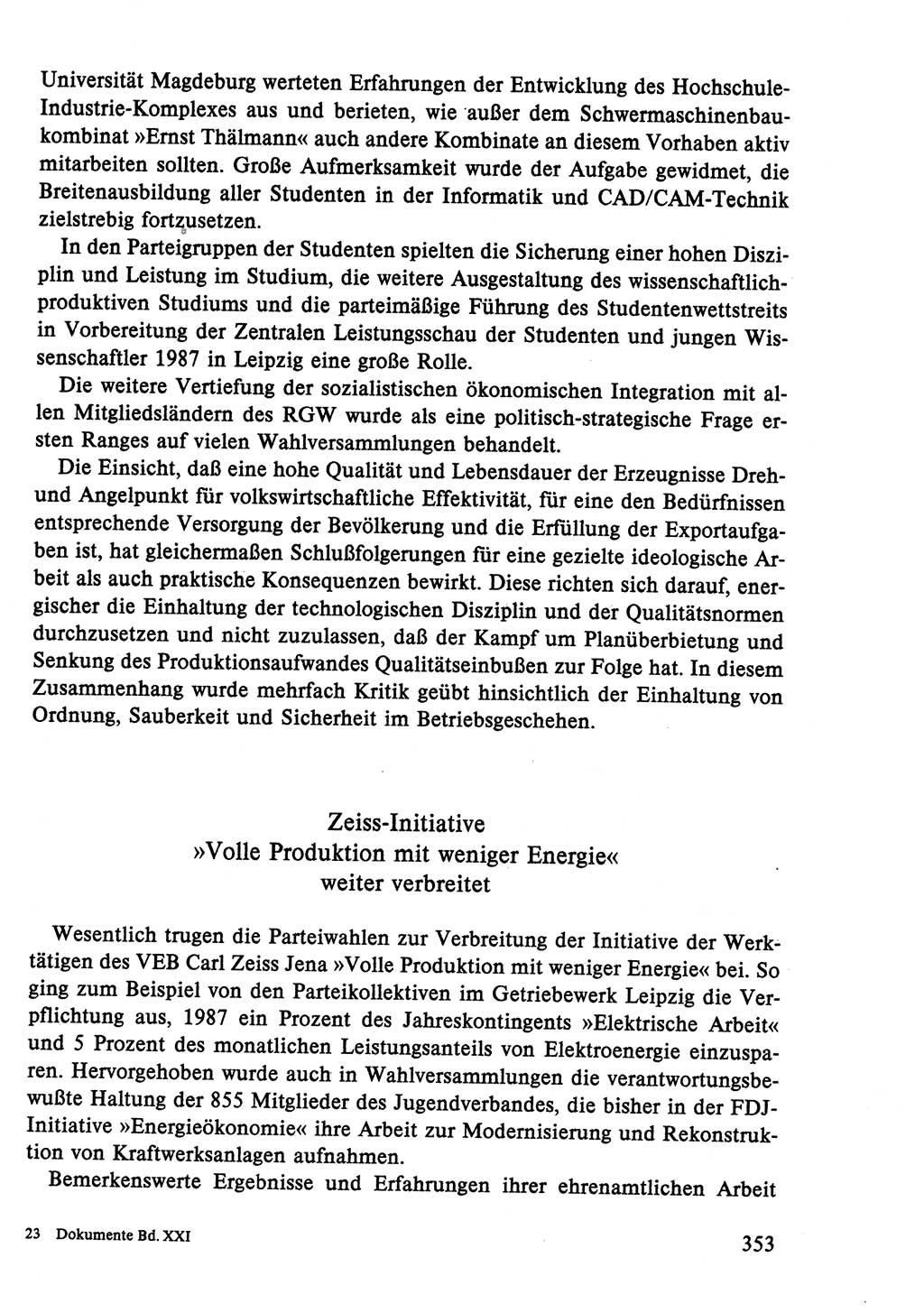 Dokumente der Sozialistischen Einheitspartei Deutschlands (SED) [Deutsche Demokratische Republik (DDR)] 1986-1987, Seite 353 (Dok. SED DDR 1986-1987, S. 353)