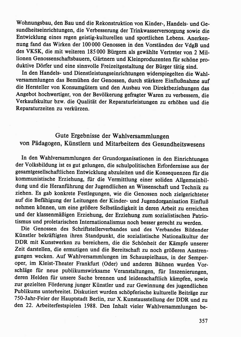 Dokumente der Sozialistischen Einheitspartei Deutschlands (SED) [Deutsche Demokratische Republik (DDR)] 1986-1987, Seite 357 (Dok. SED DDR 1986-1987, S. 357)