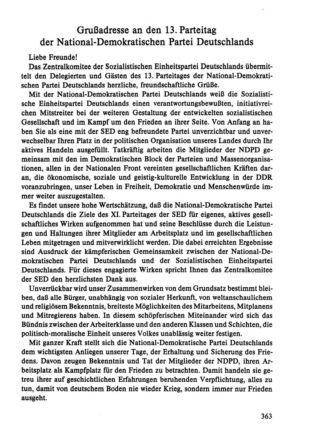 Dokumente der Sozialistischen Einheitspartei Deutschlands (SED) [Deutsche Demokratische Republik (DDR)] 1986-1987, Seite 363 (Dok. SED DDR 1986-1987, S. 363)