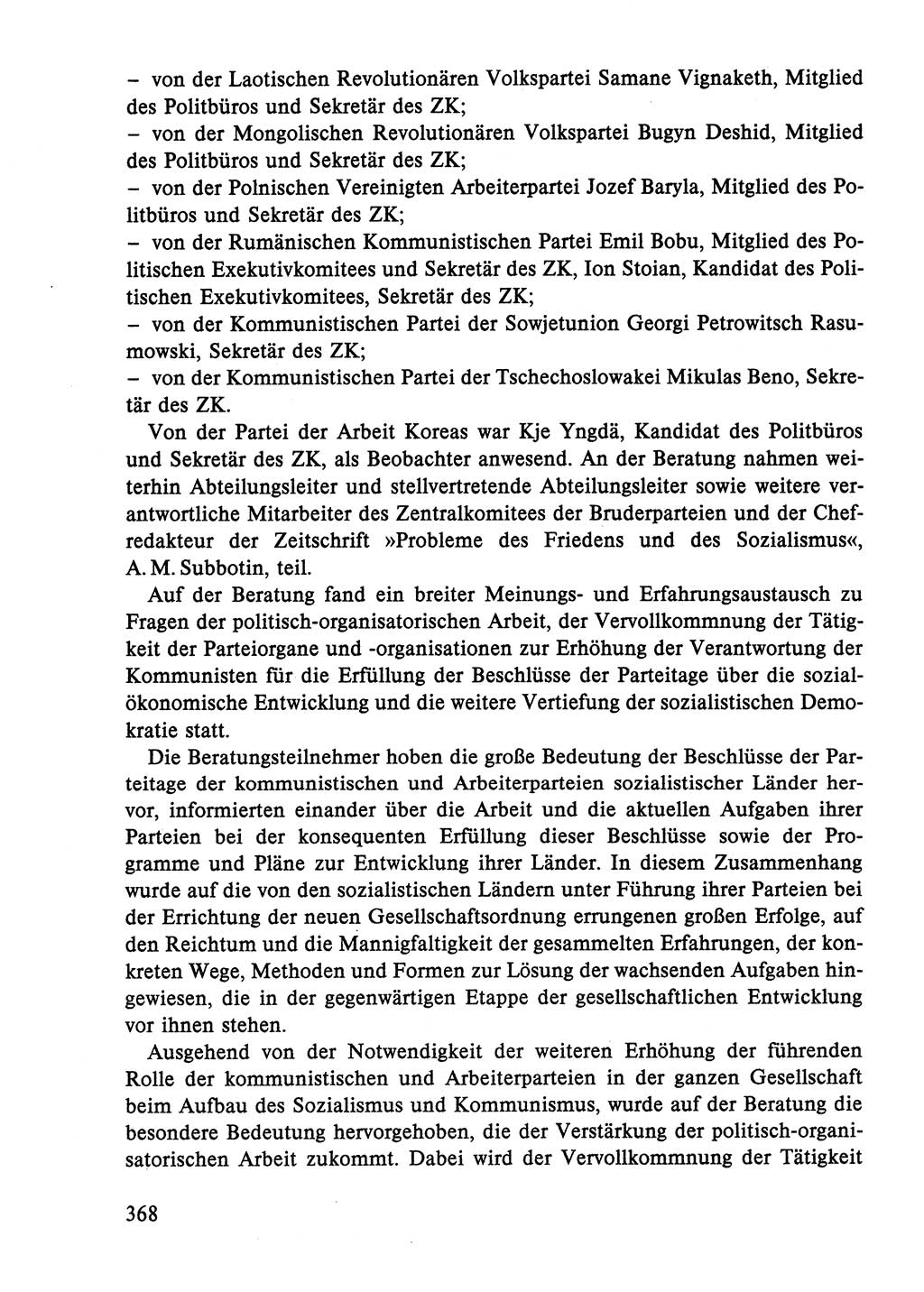Dokumente der Sozialistischen Einheitspartei Deutschlands (SED) [Deutsche Demokratische Republik (DDR)] 1986-1987, Seite 368 (Dok. SED DDR 1986-1987, S. 368)
