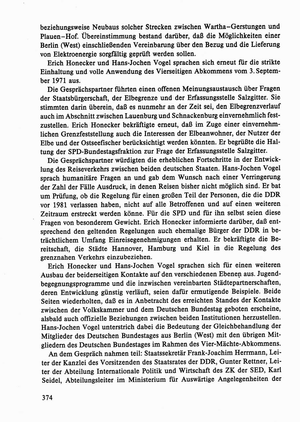 Dokumente der Sozialistischen Einheitspartei Deutschlands (SED) [Deutsche Demokratische Republik (DDR)] 1986-1987, Seite 374 (Dok. SED DDR 1986-1987, S. 374)