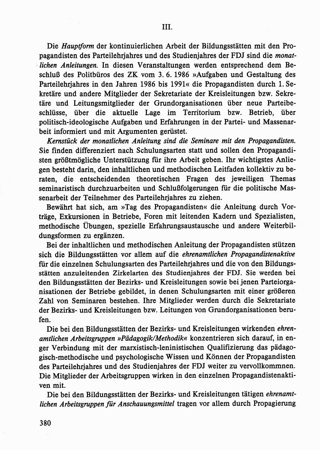 Dokumente der Sozialistischen Einheitspartei Deutschlands (SED) [Deutsche Demokratische Republik (DDR)] 1986-1987, Seite 380 (Dok. SED DDR 1986-1987, S. 380)