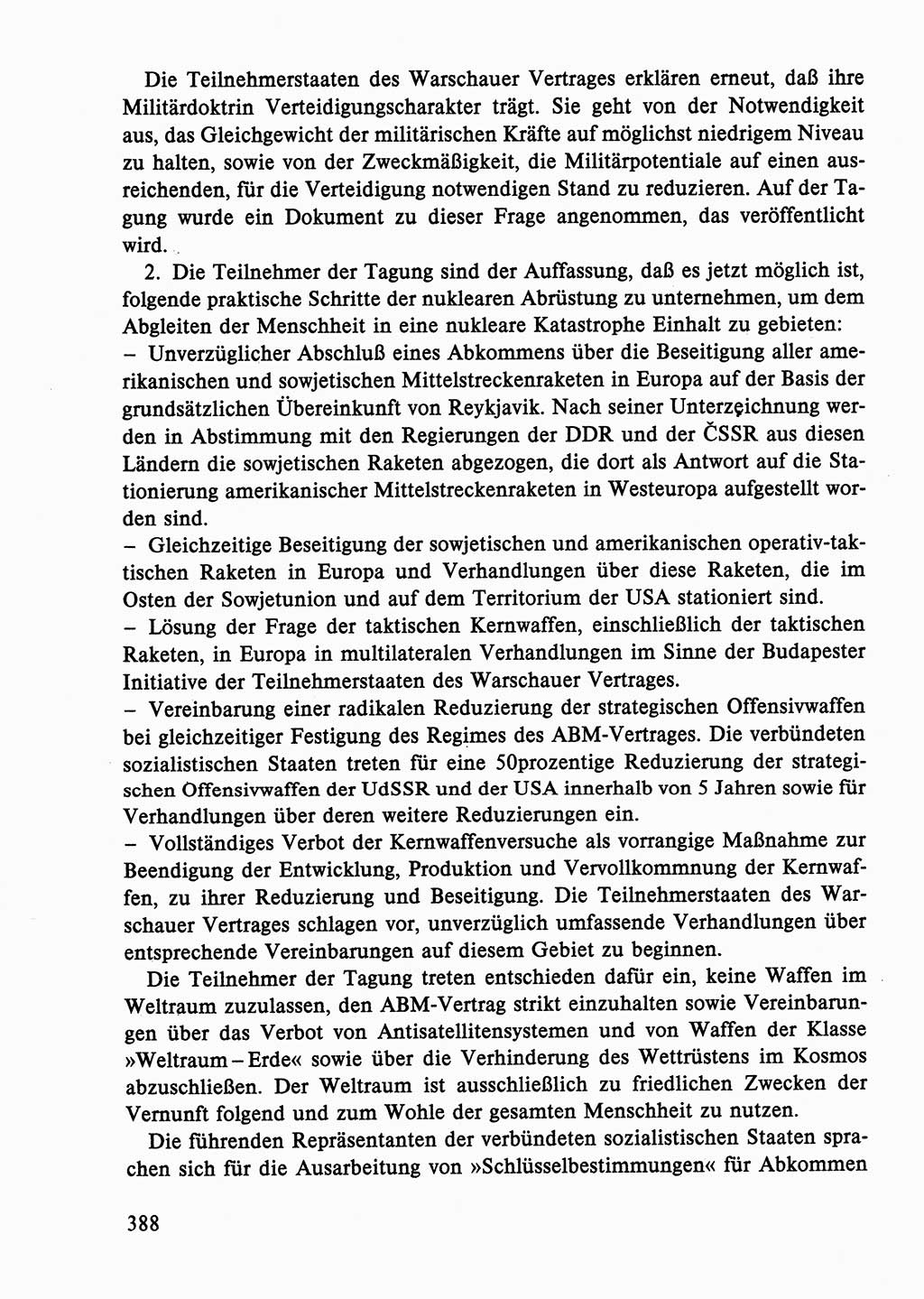 Dokumente der Sozialistischen Einheitspartei Deutschlands (SED) [Deutsche Demokratische Republik (DDR)] 1986-1987, Seite 388 (Dok. SED DDR 1986-1987, S. 388)