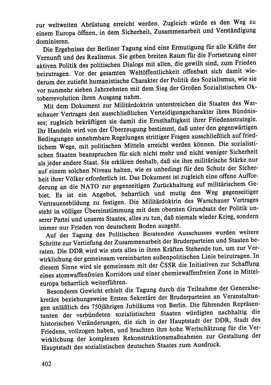 Dokumente der Sozialistischen Einheitspartei Deutschlands (SED) [Deutsche Demokratische Republik (DDR)] 1986-1987, Seite 402 (Dok. SED DDR 1986-1987, S. 402)