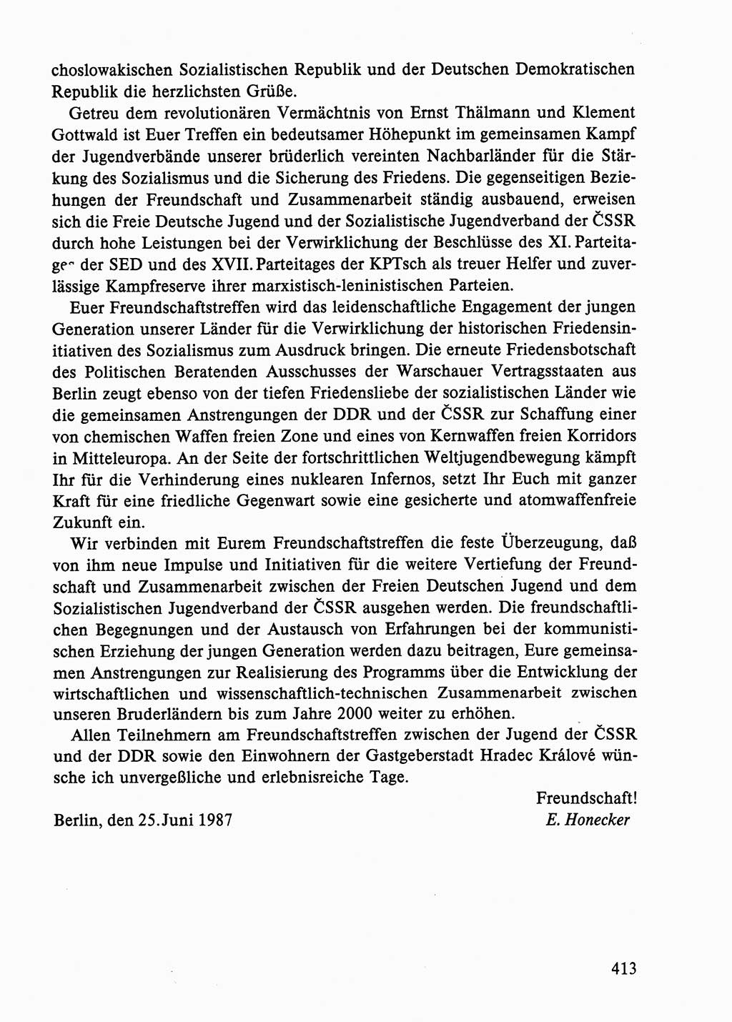 Dokumente der Sozialistischen Einheitspartei Deutschlands (SED) [Deutsche Demokratische Republik (DDR)] 1986-1987, Seite 413 (Dok. SED DDR 1986-1987, S. 413)