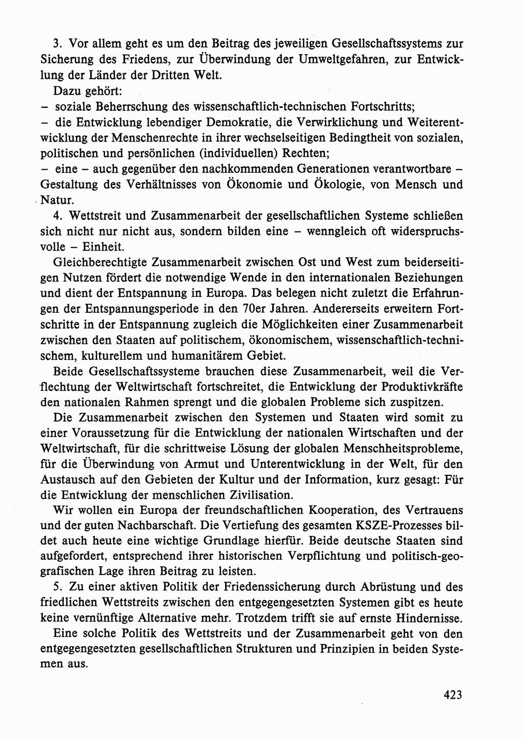 Dokumente der Sozialistischen Einheitspartei Deutschlands (SED) [Deutsche Demokratische Republik (DDR)] 1986-1987, Seite 423 (Dok. SED DDR 1986-1987, S. 423)