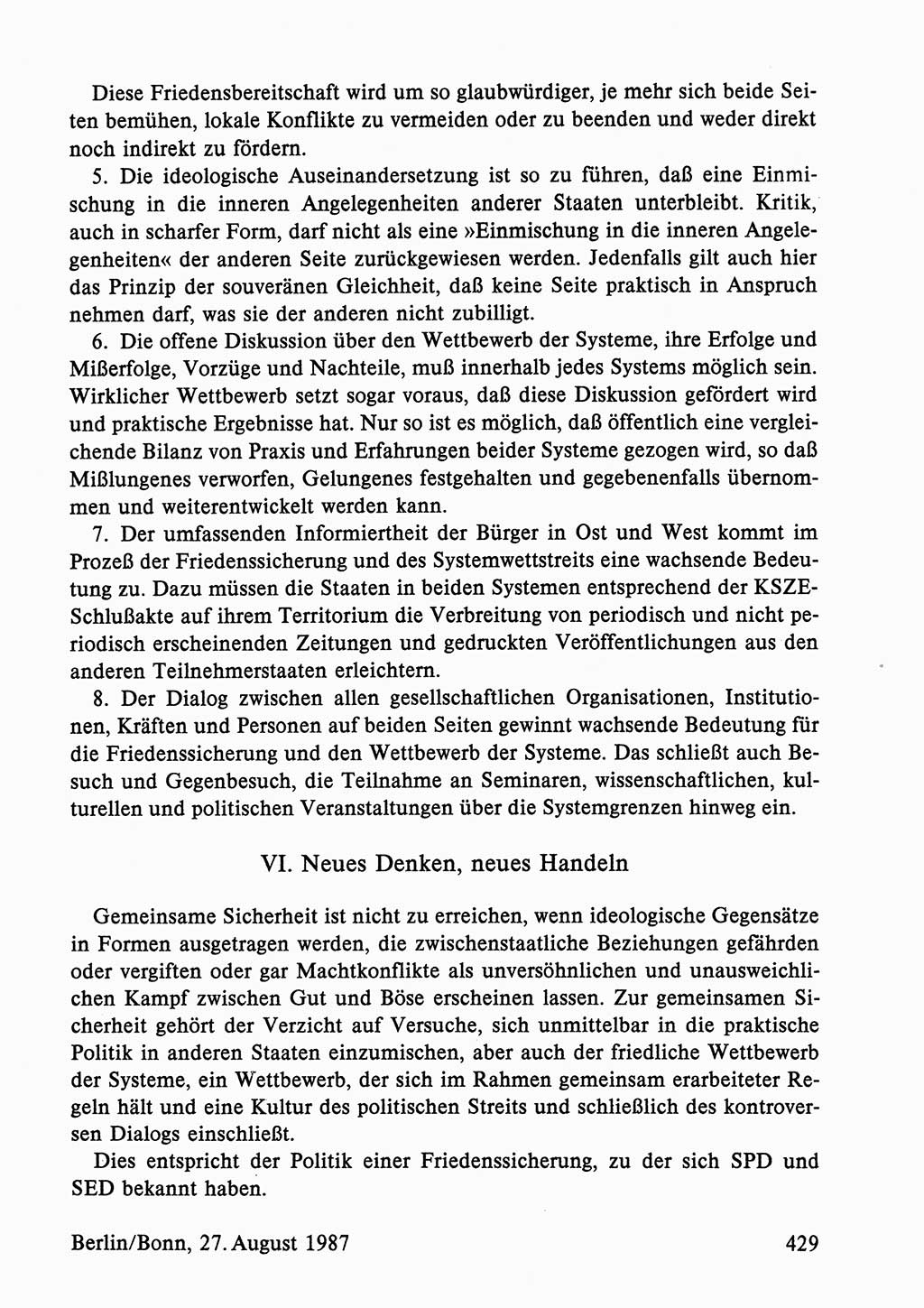 Dokumente der Sozialistischen Einheitspartei Deutschlands (SED) [Deutsche Demokratische Republik (DDR)] 1986-1987, Seite 429 (Dok. SED DDR 1986-1987, S. 429)