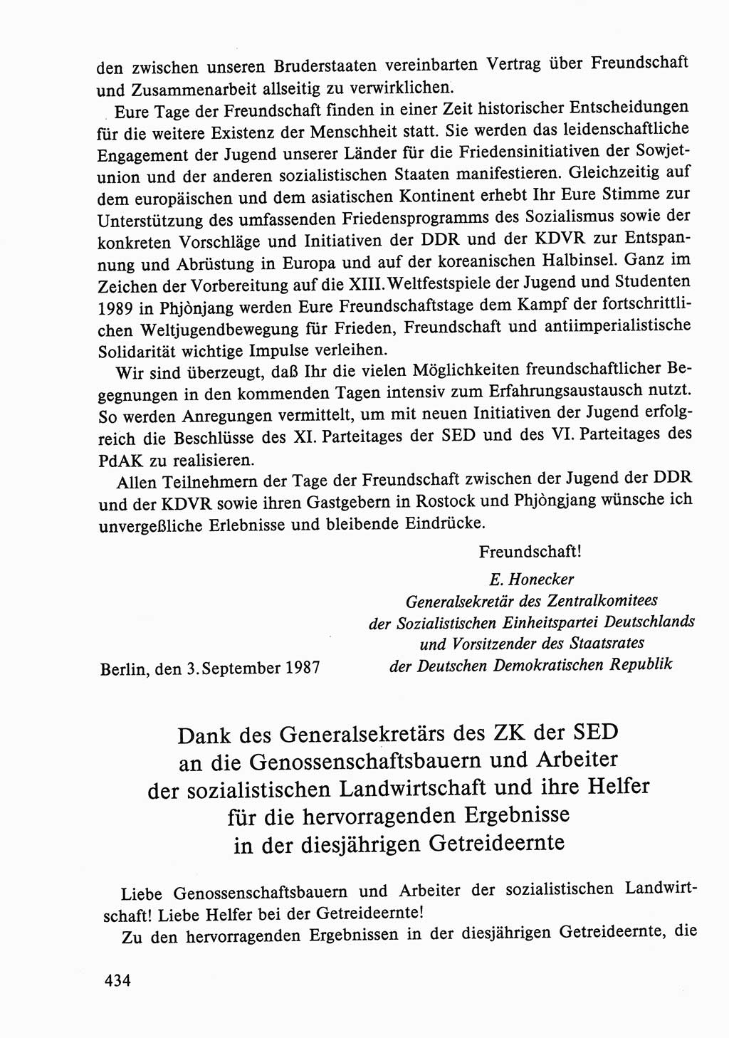 Dokumente der Sozialistischen Einheitspartei Deutschlands (SED) [Deutsche Demokratische Republik (DDR)] 1986-1987, Seite 434 (Dok. SED DDR 1986-1987, S. 434)
