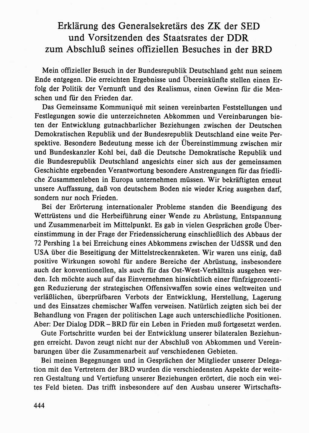 Dokumente der Sozialistischen Einheitspartei Deutschlands (SED) [Deutsche Demokratische Republik (DDR)] 1986-1987, Seite 444 (Dok. SED DDR 1986-1987, S. 444)