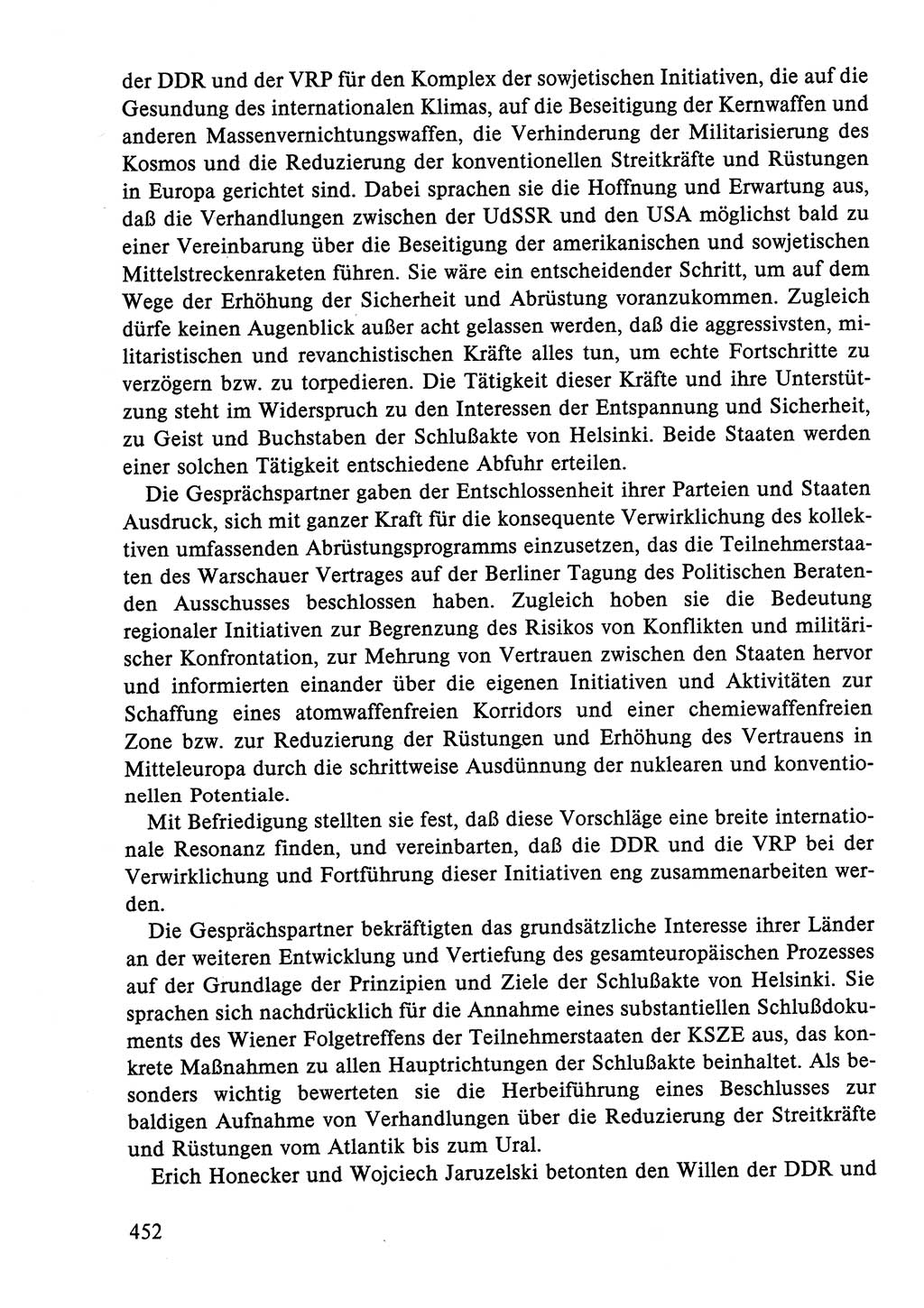 Dokumente der Sozialistischen Einheitspartei Deutschlands (SED) [Deutsche Demokratische Republik (DDR)] 1986-1987, Seite 452 (Dok. SED DDR 1986-1987, S. 452)