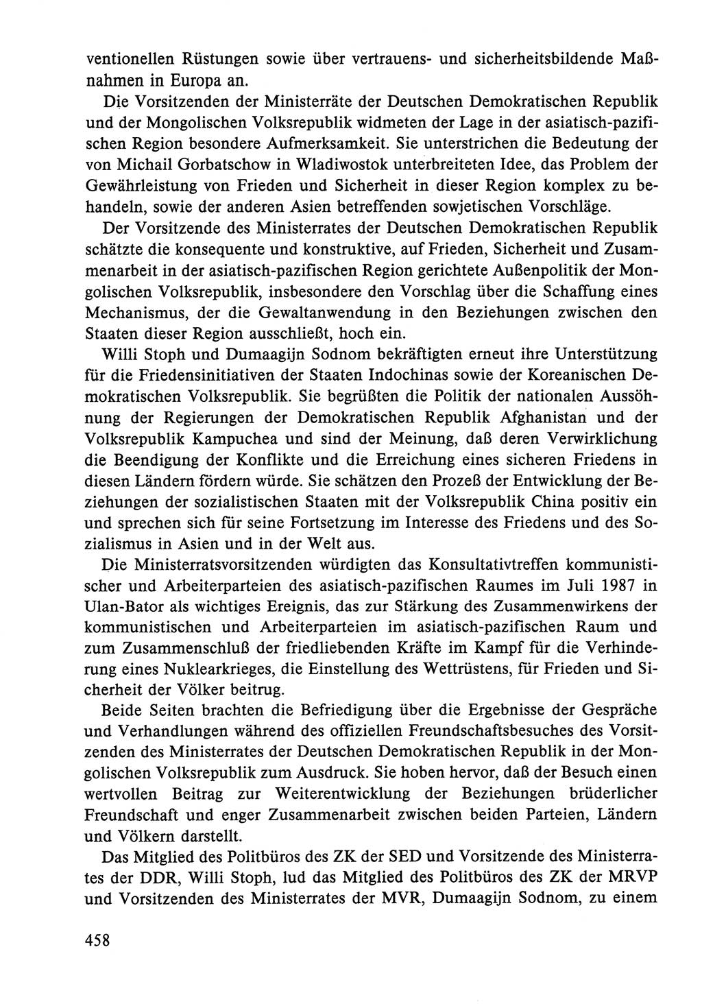 Dokumente der Sozialistischen Einheitspartei Deutschlands (SED) [Deutsche Demokratische Republik (DDR)] 1986-1987, Seite 458 (Dok. SED DDR 1986-1987, S. 458)