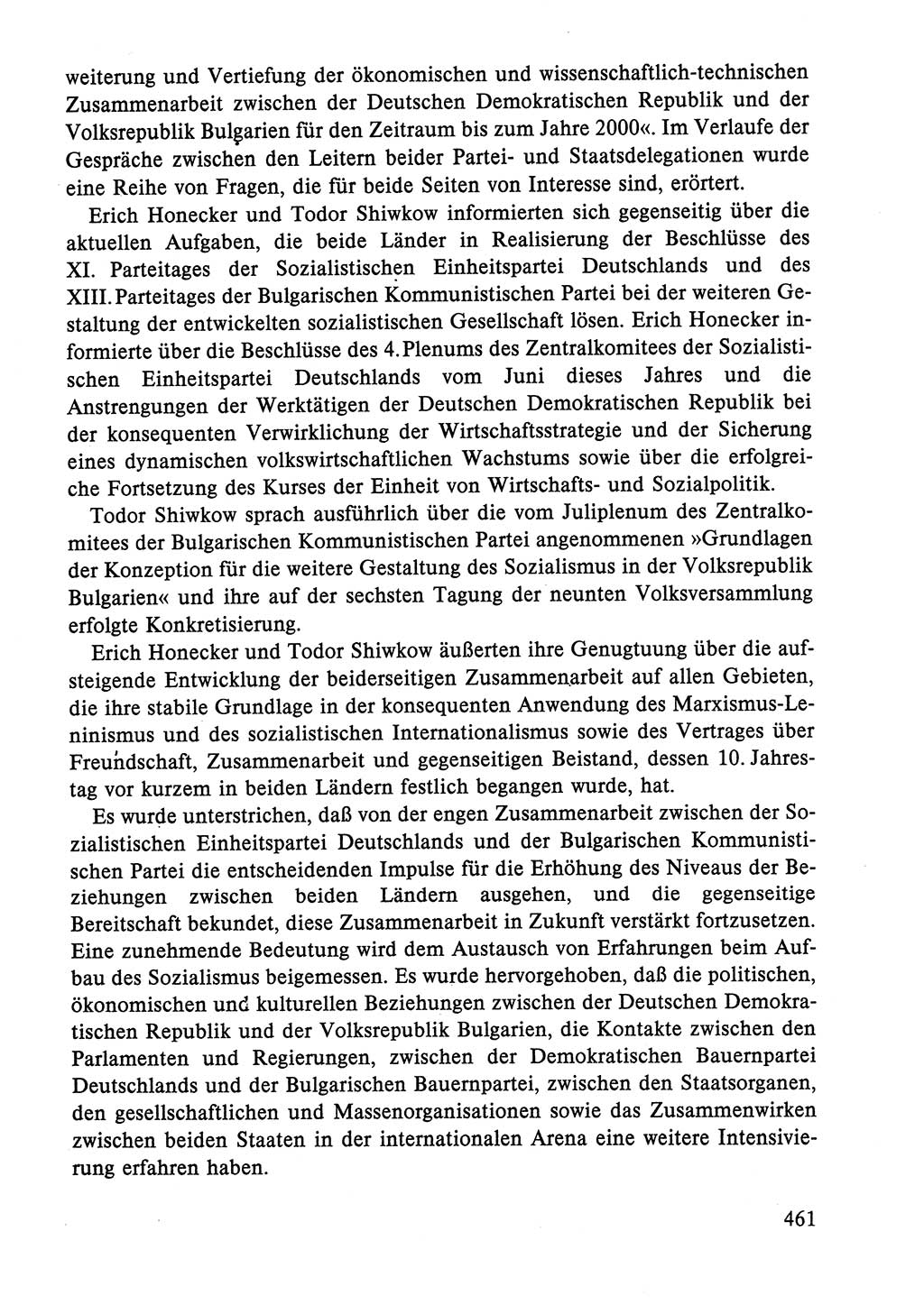 Dokumente der Sozialistischen Einheitspartei Deutschlands (SED) [Deutsche Demokratische Republik (DDR)] 1986-1987, Seite 461 (Dok. SED DDR 1986-1987, S. 461)