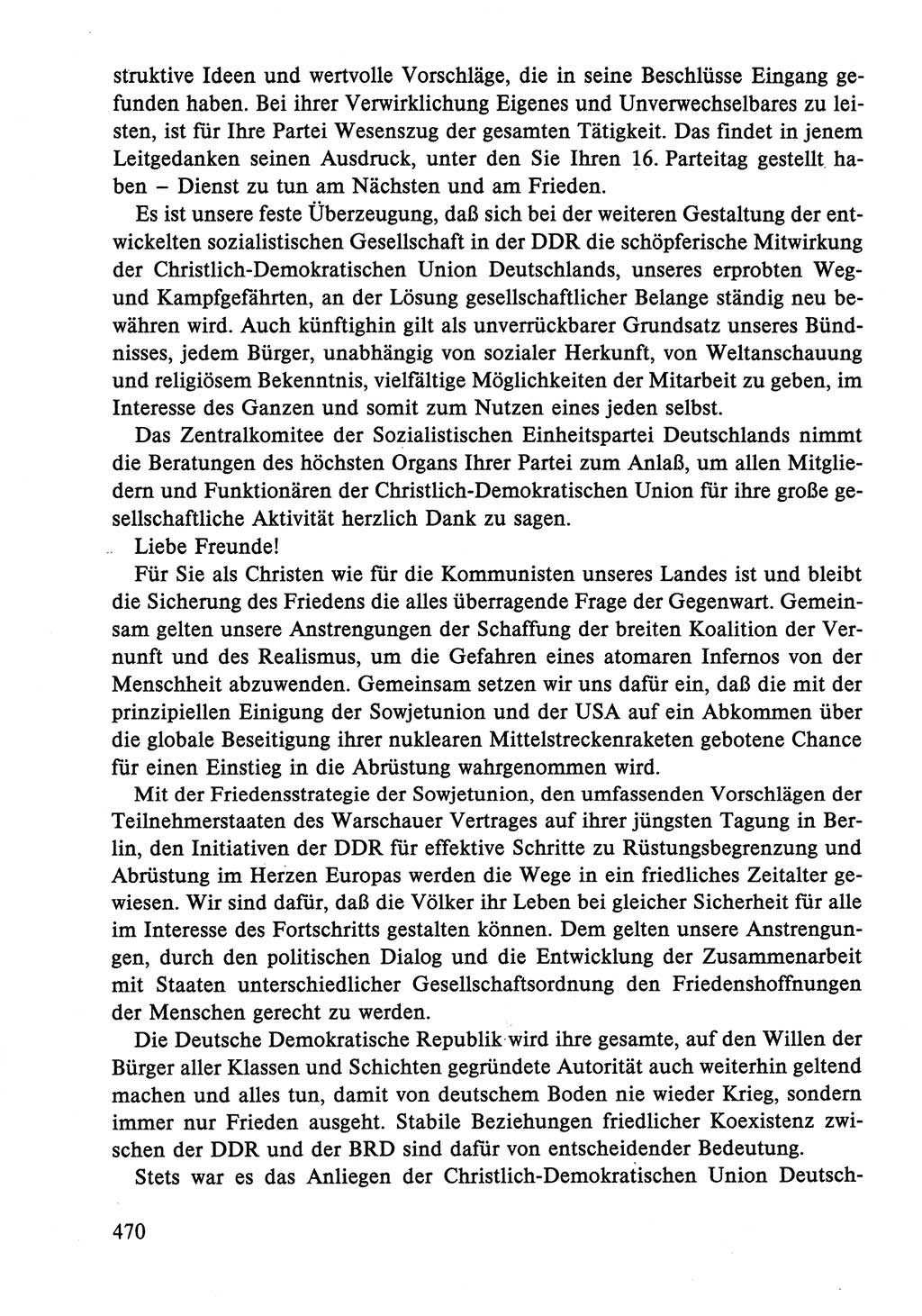 Dokumente der Sozialistischen Einheitspartei Deutschlands (SED) [Deutsche Demokratische Republik (DDR)] 1986-1987, Seite 470 (Dok. SED DDR 1986-1987, S. 470)