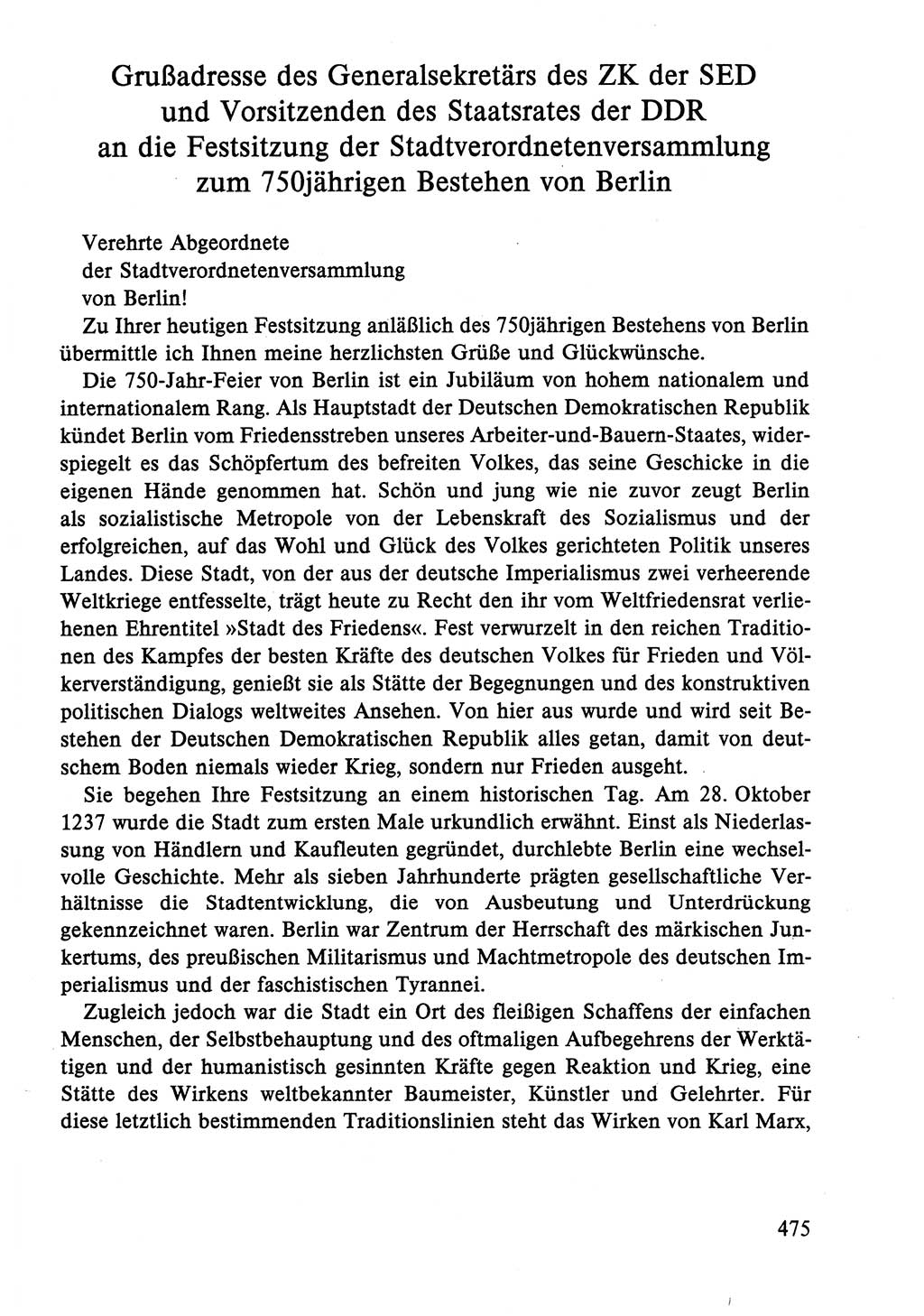 Dokumente der Sozialistischen Einheitspartei Deutschlands (SED) [Deutsche Demokratische Republik (DDR)] 1986-1987, Seite 475 (Dok. SED DDR 1986-1987, S. 475)