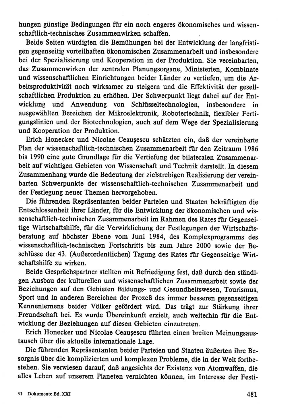 Dokumente der Sozialistischen Einheitspartei Deutschlands (SED) [Deutsche Demokratische Republik (DDR)] 1986-1987, Seite 481 (Dok. SED DDR 1986-1987, S. 481)