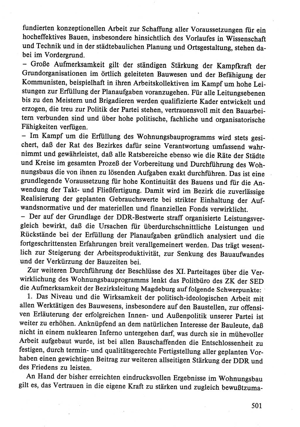 Dokumente der Sozialistischen Einheitspartei Deutschlands (SED) [Deutsche Demokratische Republik (DDR)] 1986-1987, Seite 501 (Dok. SED DDR 1986-1987, S. 501)