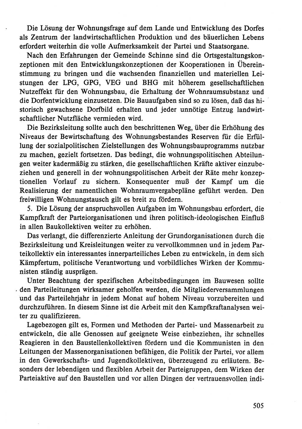 Dokumente der Sozialistischen Einheitspartei Deutschlands (SED) [Deutsche Demokratische Republik (DDR)] 1986-1987, Seite 505 (Dok. SED DDR 1986-1987, S. 505)