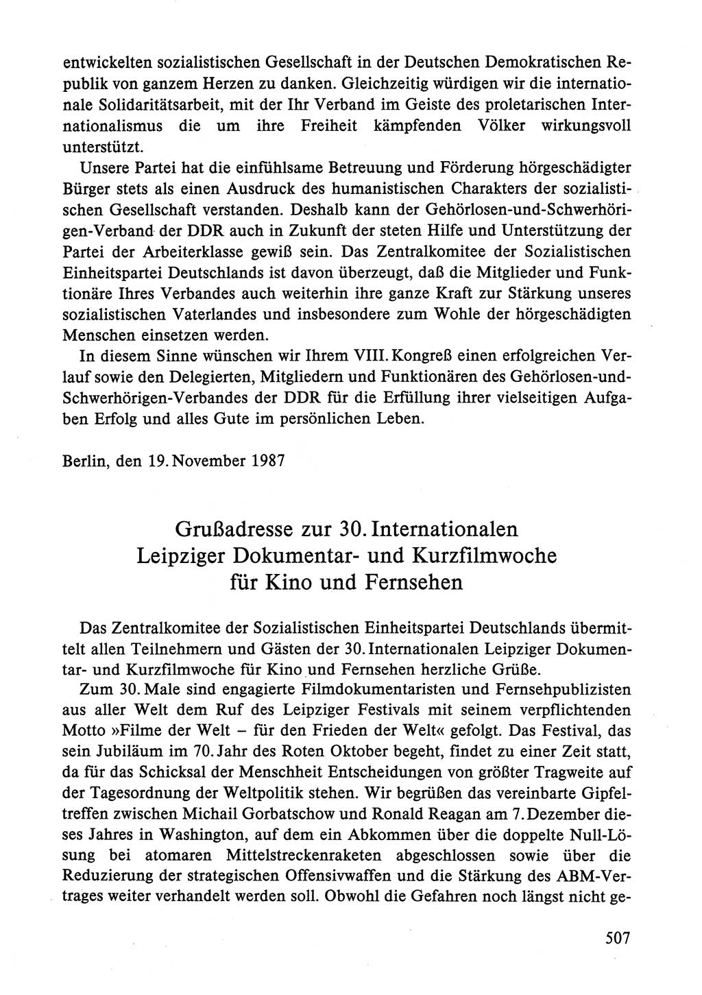 Dokumente der Sozialistischen Einheitspartei Deutschlands (SED) [Deutsche Demokratische Republik (DDR)] 1986-1987, Seite 507 (Dok. SED DDR 1986-1987, S. 507)