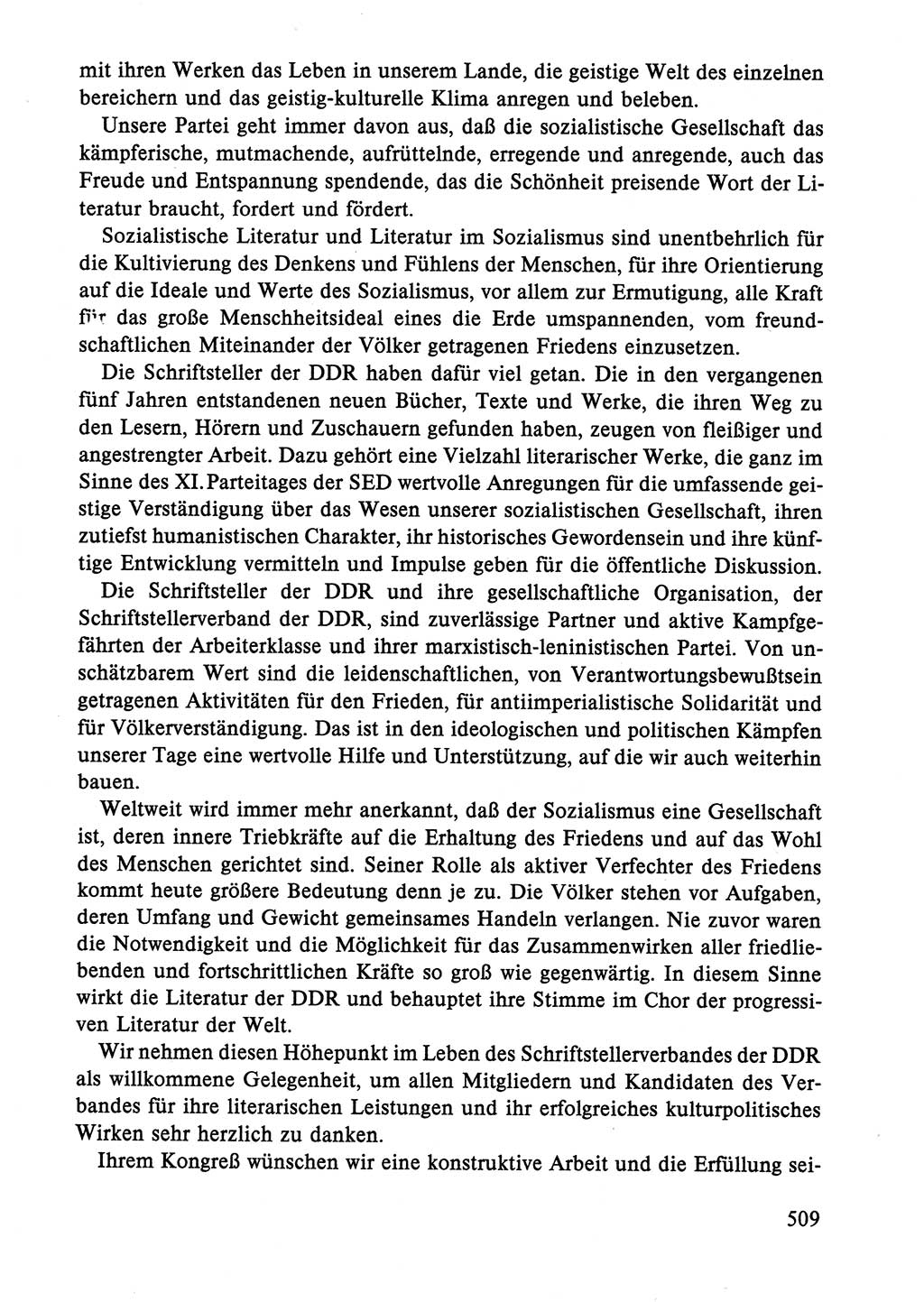 Dokumente der Sozialistischen Einheitspartei Deutschlands (SED) [Deutsche Demokratische Republik (DDR)] 1986-1987, Seite 509 (Dok. SED DDR 1986-1987, S. 509)