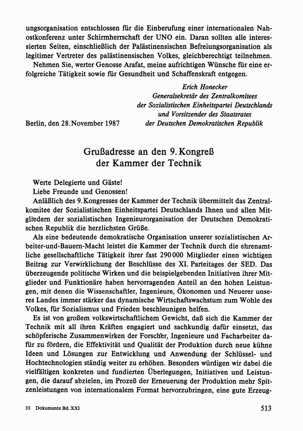 Dokumente der Sozialistischen Einheitspartei Deutschlands (SED) [Deutsche Demokratische Republik (DDR)] 1986-1987, Seite 513 (Dok. SED DDR 1986-1987, S. 513)