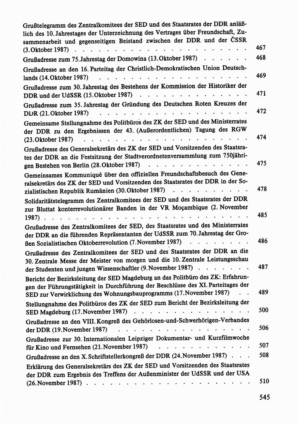 Dokumente der Sozialistischen Einheitspartei Deutschlands (SED) [Deutsche Demokratische Republik (DDR)] 1986-1987, Seite 545 (Dok. SED DDR 1986-1987, S. 545)