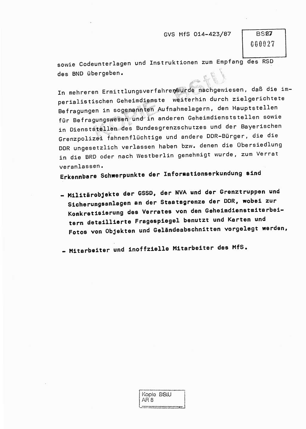 Jahresbericht der Hauptabteilung (HA) Ⅸ 1986, Einschätzung der Wirksamkeit der Untersuchungsarbeit im Jahre 1986, Ministerium für Staatssicherheit (MfS) der Deutschen Demokratischen Republik (DDR), Hauptabteilung Ⅸ, Geheime Verschlußsache (GVS) o014-423/87, Berlin 1987, Seite 27 (Einsch. MfS DDR HA Ⅸ GVS o014-423/87 1986, S. 27)