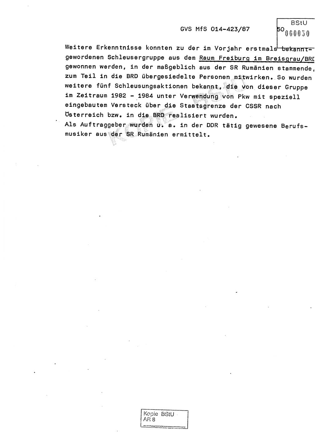 Jahresbericht der Hauptabteilung (HA) Ⅸ 1986, Einschätzung der Wirksamkeit der Untersuchungsarbeit im Jahre 1986, Ministerium für Staatssicherheit (MfS) der Deutschen Demokratischen Republik (DDR), Hauptabteilung Ⅸ, Geheime Verschlußsache (GVS) o014-423/87, Berlin 1987, Seite 50 (Einsch. MfS DDR HA Ⅸ GVS o014-423/87 1986, S. 50)