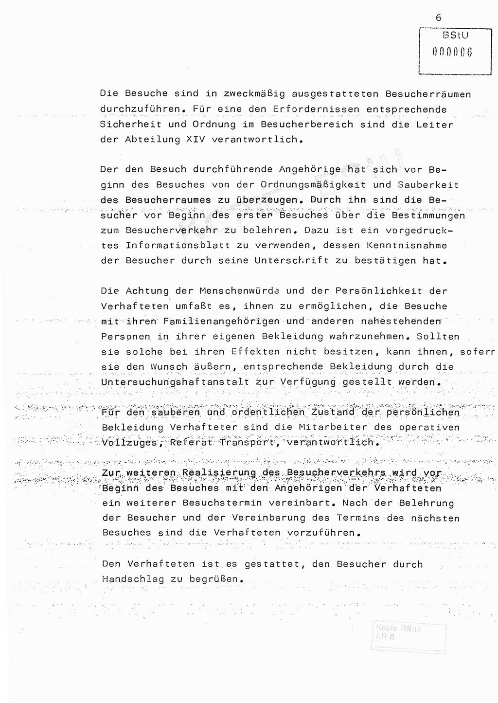 Fachschulabschlußarbeit Hauptmann Edwin Buhse (Abt. ⅩⅣ), Ministerium für Staatssicherheit (MfS) [Deutsche Demokratische Republik (DDR)], Abteilung ⅩⅣ, o.D., o.O, o.J., ca. 1986 wg. Bez. DA 2/86, Seite 6 (FS-Abschl.-Arb. MfS DDR Abt. ⅩⅣ 1986, S. 6)