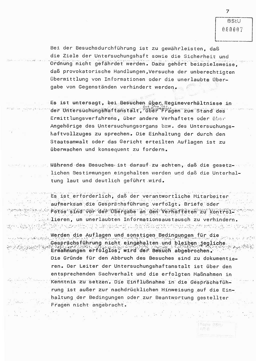 Fachschulabschlußarbeit Hauptmann Edwin Buhse (Abt. ⅩⅣ), Ministerium für Staatssicherheit (MfS) [Deutsche Demokratische Republik (DDR)], Abteilung ⅩⅣ, o.D., o.O, o.J., ca. 1986 wg. Bez. DA 2/86, Seite 7 (FS-Abschl.-Arb. MfS DDR Abt. ⅩⅣ 1986, S. 7)