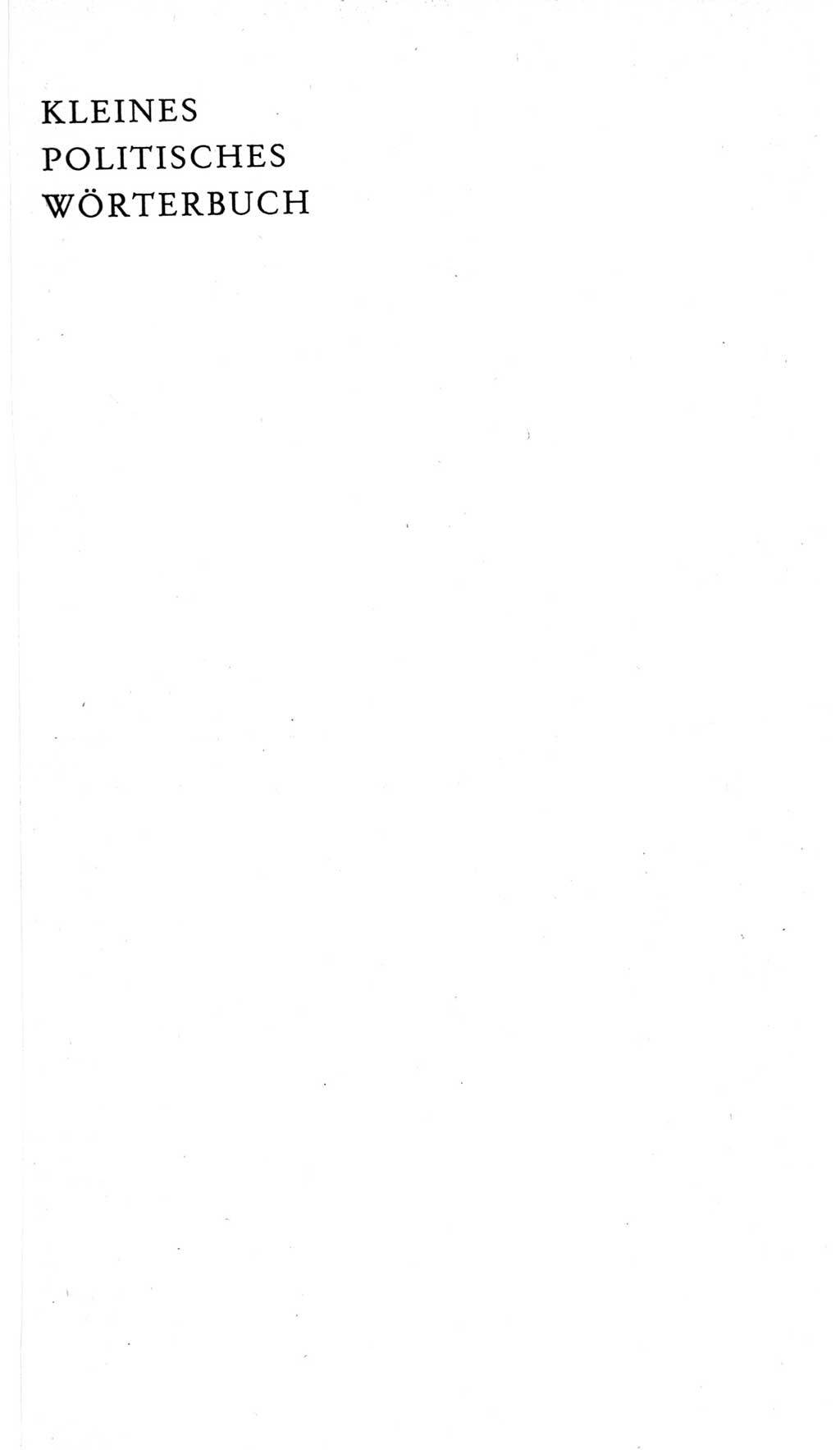Kleines politisches Wörterbuch [Deutsche Demokratische Republik (DDR)] 1986, Seite 1 (Kl. pol. Wb. DDR 1986, S. 1)