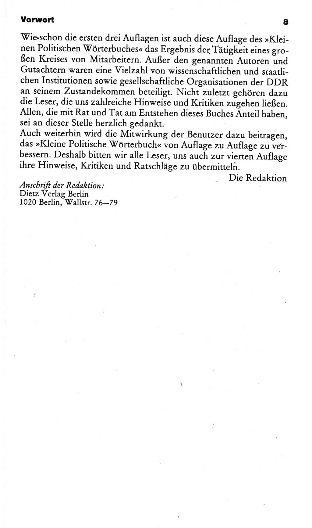 Kleines politisches Wörterbuch [Deutsche Demokratische Republik (DDR)] 1986, Seite 8 (Kl. pol. Wb. DDR 1986, S. 8)