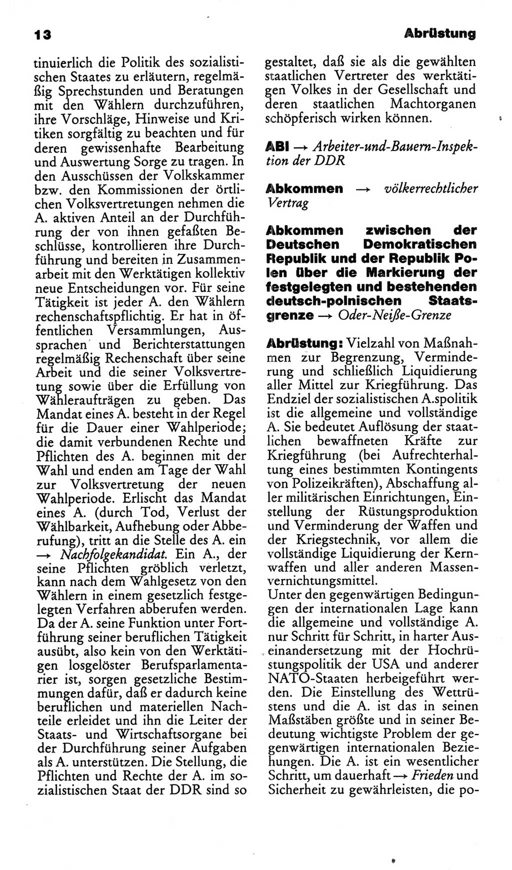 Kleines politisches Wörterbuch [Deutsche Demokratische Republik (DDR)] 1986, Seite 13 (Kl. pol. Wb. DDR 1986, S. 13)